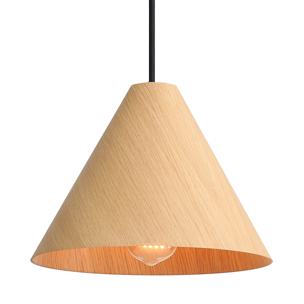 Golden Lighting Conique 1-light 10in Pendant in Light Walnut